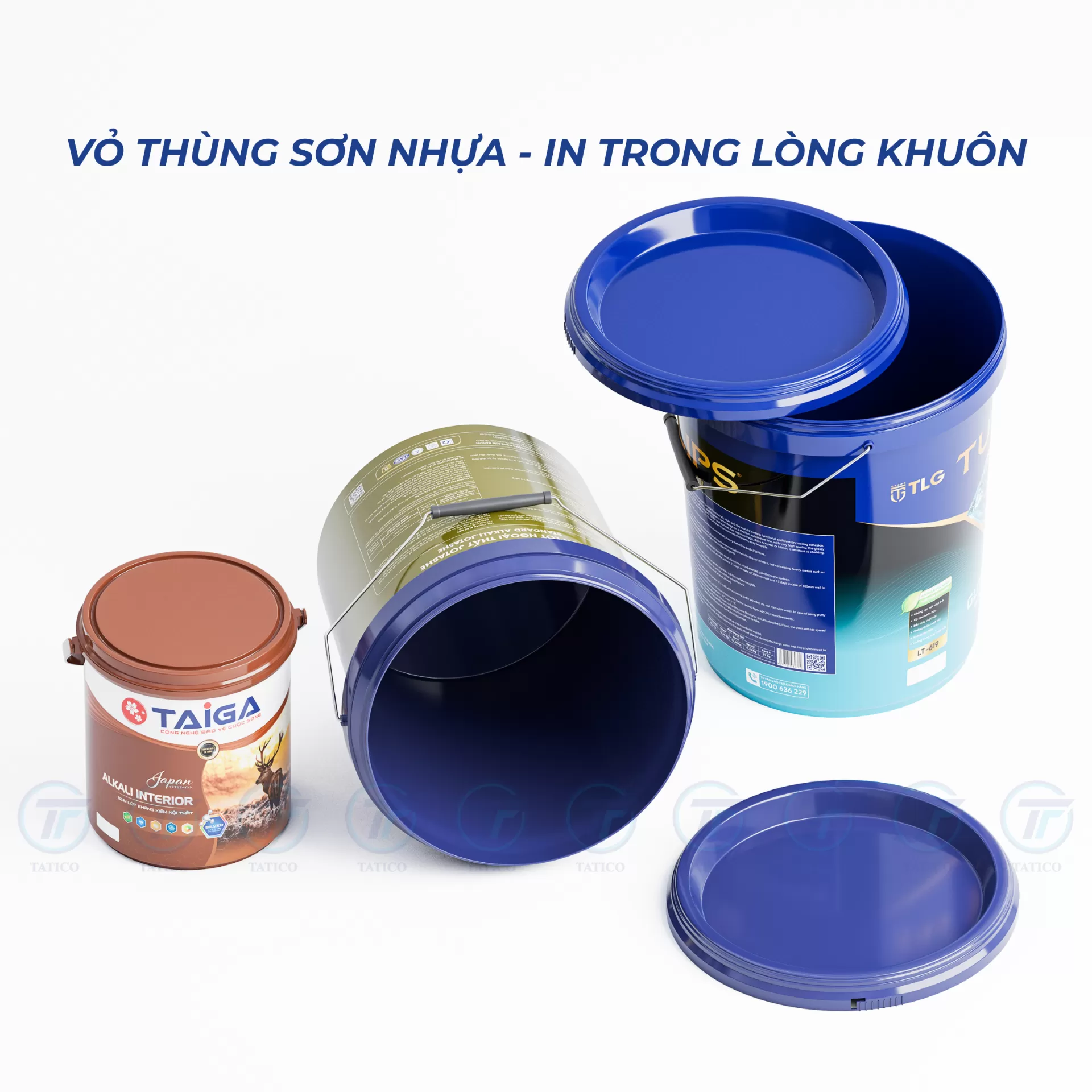 Vỏ thùng sơn nhựa Tatico in trong lòng khuôn